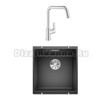 Комплект Мойка Blanco Subline 400-U антрацит + Смеситель Grohe Eurosmart 30567000