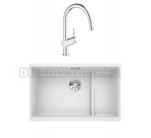 Комплект Мойка Blanco Subline 700-U Level белая + Смеситель Grohe Minta 3291800E хром