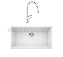 Комплект Мойка Blanco Subline 800-U белая + Смеситель Grohe Minta 3291800E хром