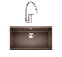 Комплект Мойка Blanco Subline 800-U кофе + Смеситель Grohe Euroeco 32752000