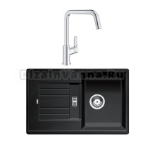 Комплект Мойка Blanco Zia 45S 514732 антрацит + Смеситель Grohe Eurosmart 30567000