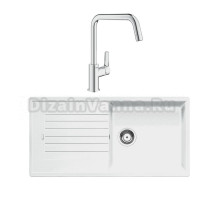 Комплект Мойка Blanco Zia XL 6S 517571 белая + Смеситель Grohe Eurosmart 30567000
