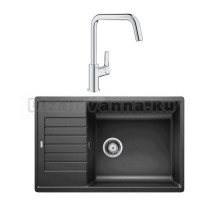Комплект Мойка Blanco Zia XL 6S Compact 523273 антрацит + Смеситель Grohe Eurosmart 30567000