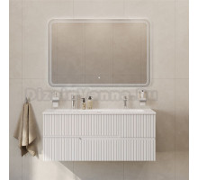 Мебель для ванной комнаты Cezares Duet 120 bianco opaco, раковина Cezares CZR-8073-120-1-2