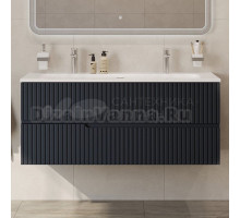 Тумба с раковиной Cezares Duet 120 grafito, раковина Cezares CZR-8073-120-1-2