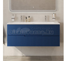 Тумба с раковиной Cezares Duet 120 sapfiro, раковина Cezares CZR-8073-120-1-2