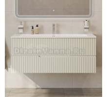 Тумба с раковиной Cezares Duet 120 альпака брашированная, раковина Cezares CZR-8073-120