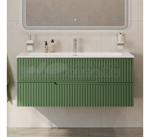 Тумба с раковиной Cezares Duet 120 фисташковый софт, раковина Cezares CZR-8073-120