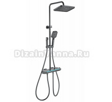 Душевая стойка Wonzon & Woghand WW-B4174-BGG с гигиеническим душем, темный графит