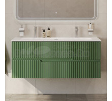 Тумба с раковиной Cezares Duet 120 фисташковый софт, раковина Cezares CZR-8073-120-1-2