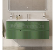 Тумба с раковиной Cezares Duet 120 фисташковый софт, раковина Cezares CZR-8095-120