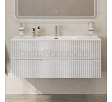 Тумба с раковиной Cezares Duet 120 ясень белый софт, раковина Cezares CZR-8095-120