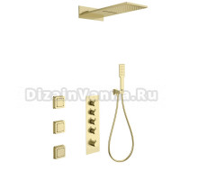 Душевой комплект Wonzon & Woghand WW-D4100-BG С ВНУТРЕННЕЙ ЧАСТЬЮ, брашированное золото