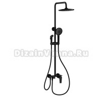 Душевая стойка Wonzon & Woghand WW-A30874-MB с гигиеническим душем, матовая черная