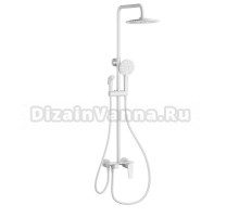 Душевая стойка Wonzon & Woghand WW-A30874-MW с гигиеническим душем, матовая белая