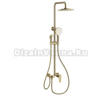 Душевая стойка Wonzon & Woghand WW-A30874-BG с гигиеническим душем, брашированное золото