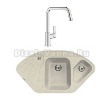 Комплект Мойка Lava A3.CRE crema + Смеситель Grohe Eurosmart 30567000