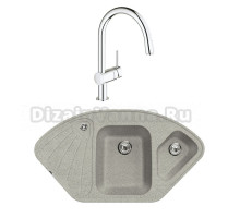 Комплект Мойка Lava A3.SCA scandic + Смеситель Grohe Minta 3291800E хром