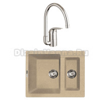 Комплект Мойка Lava D1.DUN dune + Смеситель Grohe Euroeco 32752000