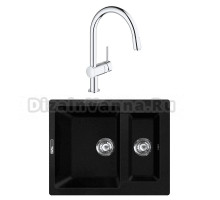 Комплект Мойка Lava D1.LAV + Смеситель Grohe Minta 3291800E хром