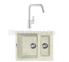 Комплект Мойка Lava D1.VNL vanilla + Смеситель Grohe Eurosmart 30567000