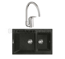 Комплект Мойка Lava D3.BAS basalt + Смеситель Grohe Euroeco 32752000