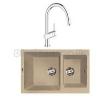 Комплект Мойка Lava D3.DUN dune + Смеситель Grohe Minta 3291800E хром