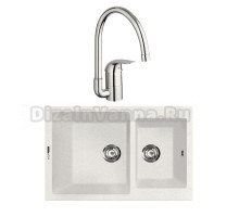 Комплект Мойка Lava D3.LAT latte + Смеситель Grohe Euroeco 32752000