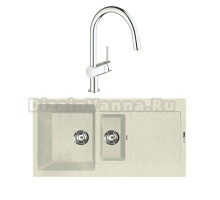 Комплект Мойка Lava D5.VNL vanilla + Смеситель Grohe Minta 3291800E хром