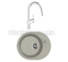 Комплект Мойка Lava E1.SCA scandic + Смеситель Grohe Minta 3291800E хром