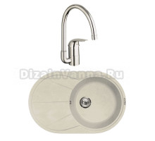 Комплект Мойка Lava E3.CRE crema + Смеситель Grohe Euroeco 32752000