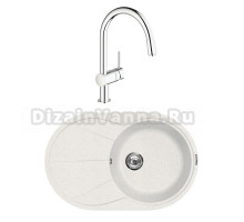 Комплект Мойка Lava E3.LAT latte + Смеситель Grohe Minta 3291800E хром