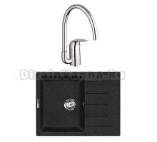 Комплект Мойка Lava L1.BAS basalt + Смеситель Grohe Euroeco 32752000