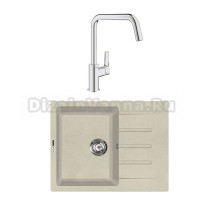 Комплект Мойка Lava L1.CRE crema + Смеситель Grohe Eurosmart 30567000