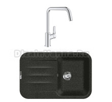Комплект Мойка Lava L11.BAS basalt + Смеситель Grohe Eurosmart 30567000