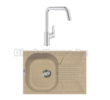 Комплект Мойка Lava L2.DUN dune + Смеситель Grohe Eurosmart 30567000