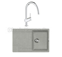 Комплект Мойка Lava L4.SCA scandic + Смеситель Grohe Minta 3291800E хром