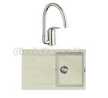 Комплект Мойка Lava L4.VNL vanilla + Смеситель Grohe Euroeco 32752000