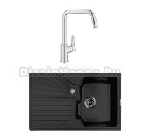 Комплект Мойка Lava L5.BAS basalt + Смеситель Grohe Eurosmart 30567000