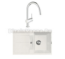 Комплект Мойка Lava L6.LAT latte + Смеситель Grohe Minta 3291800E хром