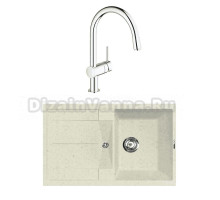 Комплект Мойка Lava L6.VNL vanilla + Смеситель Grohe Minta 3291800E хром