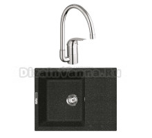 Комплект Мойка Lava L7.BAS basalt + Смеситель Grohe Euroeco 32752000