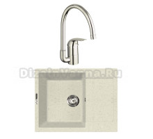 Комплект Мойка Lava L7.VNL vanilla + Смеситель Grohe Euroeco 32752000