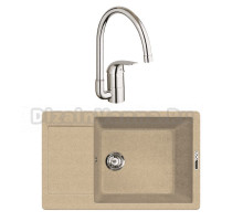 Комплект Мойка Lava L8.DUN dune + Смеситель Grohe Euroeco 32752000