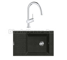 Комплект Мойка Lava L9.BAS basalt + Смеситель Grohe Minta 3291800E хром