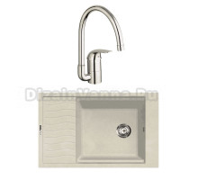 Комплект Мойка Lava L9.CRE crema + Смеситель Grohe Euroeco 32752000