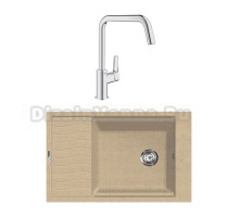 Комплект Мойка Lava L9.DUN dune + Смеситель Grohe Eurosmart 30567000