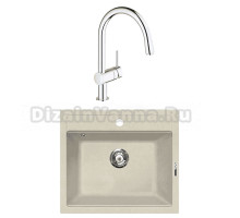 Комплект Мойка Lava Q2.CRE crema + Смеситель Grohe Minta 3291800E хром