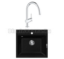 Комплект Мойка Lava Q2.LAV + Смеситель Grohe Minta 3291800E хром