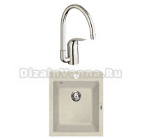 Комплект Мойка Lava Q3.CRE crema + Смеситель Grohe Euroeco 32752000